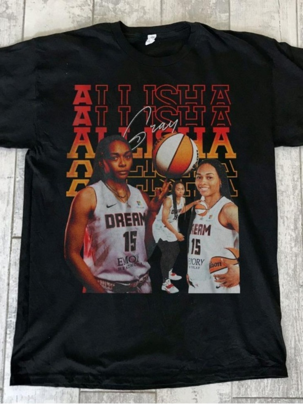 Allisha Gray - Atlanta Dream - Wnba Graphics Unisex Black T-Shirt